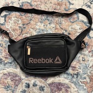 Reebok Black Crossbody Bag with Gold Details